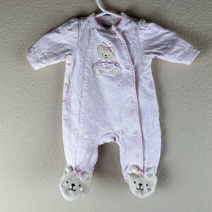 3/$10 Little Me Pink Footed One Piece Sz Preemie